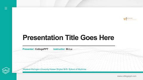 Western Michigan University Homer Stryker M.D. School of Medicine Thesis Proposal/Graduation Defense PPT Template