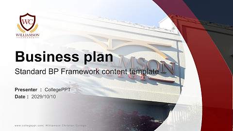 Williamson Christian College Competition/Entrepreneurship Contest PPT Template