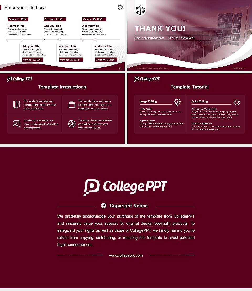 Western University of Health Sciences （Pomona campus） Lecture Sharing and Networking Event PPT Template16:9 ratio PPT effect preview image4