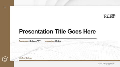 Wofford College Thesis Proposal/Graduation Defense PPT Template
