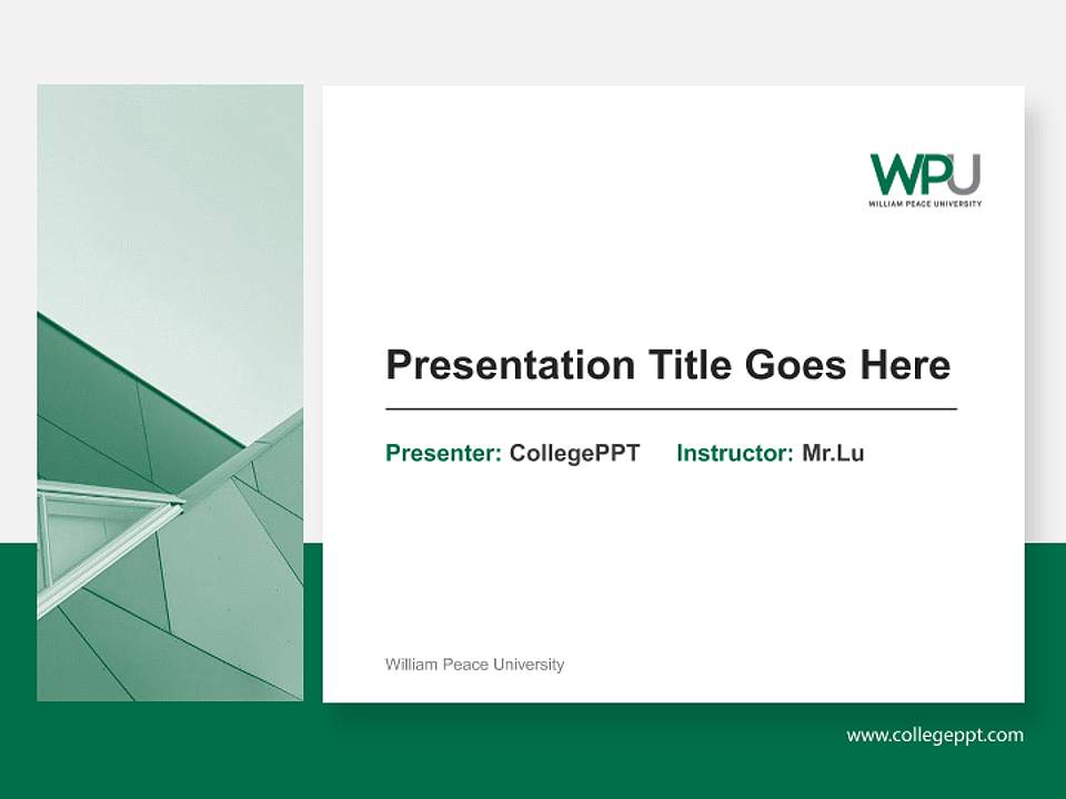William Peace University General Purpose PPT Template4:3 ratio PPT effect preview image6