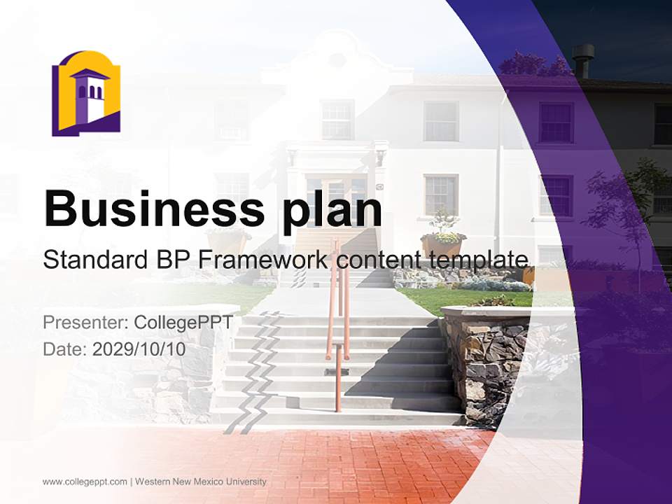 Western New Mexico University Competition/Entrepreneurship Contest PPT Template4:3 ratio PPT effect preview image9