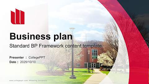 Wheeling University Competition/Entrepreneurship Contest PPT Template