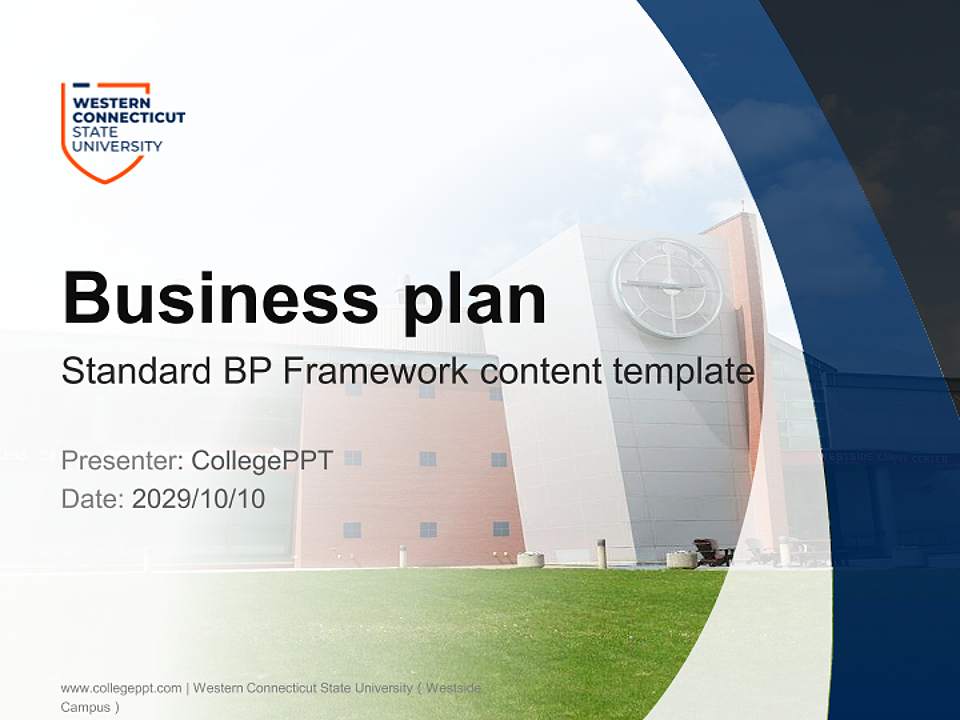 Western Connecticut State University（Westside Campus） Competition/Entrepreneurship Contest PPT Template4:3 ratio PPT effect preview image9