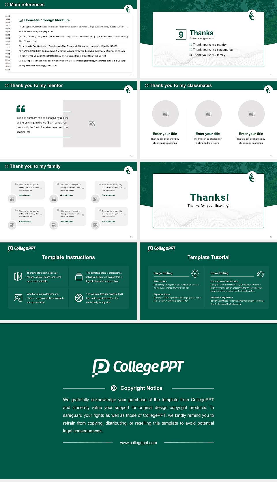 Wilmington College Graduation Thesis Defense PPT Template16:9 ratio PPT effect preview image7