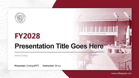 Westmont College Academic Presentation/Research Findings Report PPT Template