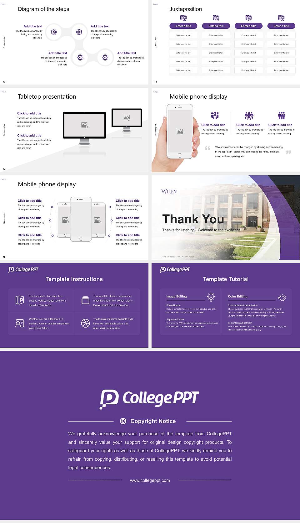 Wiley College Competition/Entrepreneurship Contest PPT Template16:9 ratio PPT effect preview image9