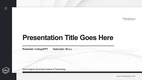 West Virginia University Institute of Technology Thesis Proposal/Graduation Defense PPT Template