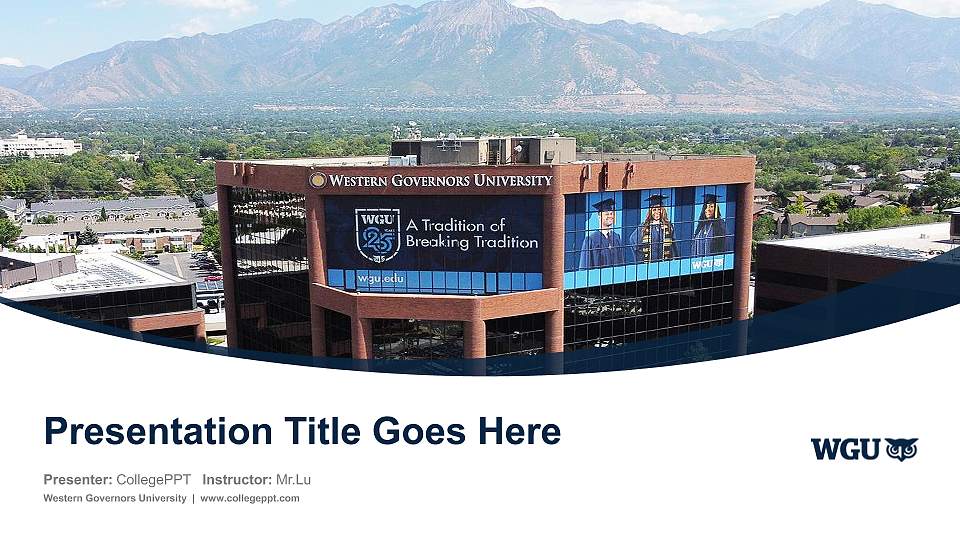 Western Governors University Course/Courseware Creation PPT Template16:9 ratio PPT effect preview image