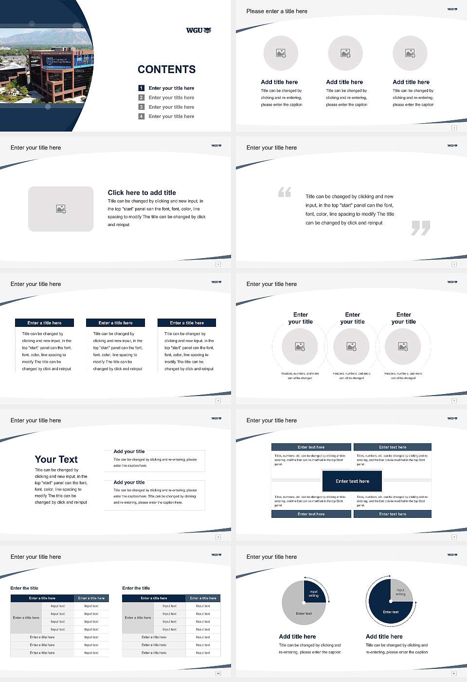 Western Governors University Course/Courseware Creation PPT Template16:9 ratio PPT effect preview image2
