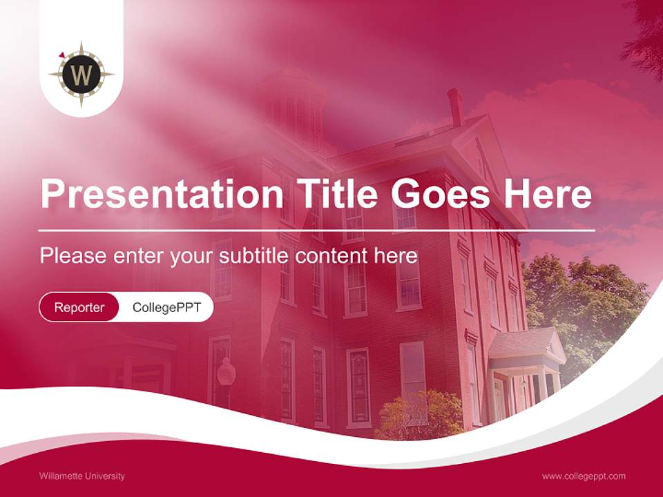 Willamette University Lecture Sharing and Networking Event PPT Template4:3 ratio PPT effect preview image4