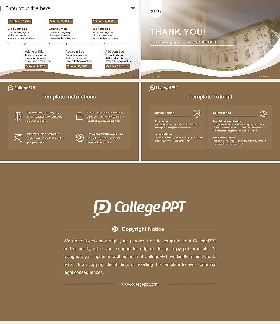 Wofford College Lecture Sharing and Networking Event PPT Template16:9 ratio PPT effect preview image4