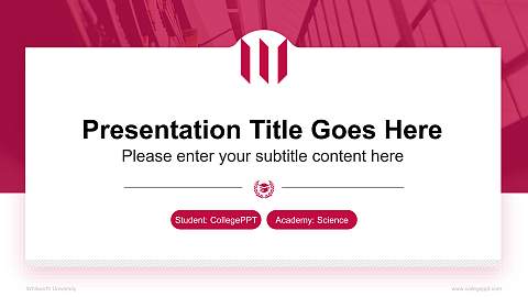 Whitworth University National Scholarship Defense PPT Template