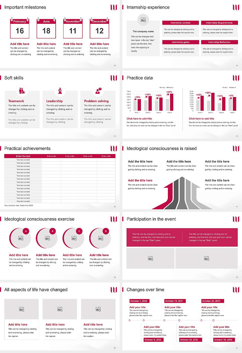 Whitworth University National Scholarship Defense PPT Template16:9 ratio PPT effect preview image3