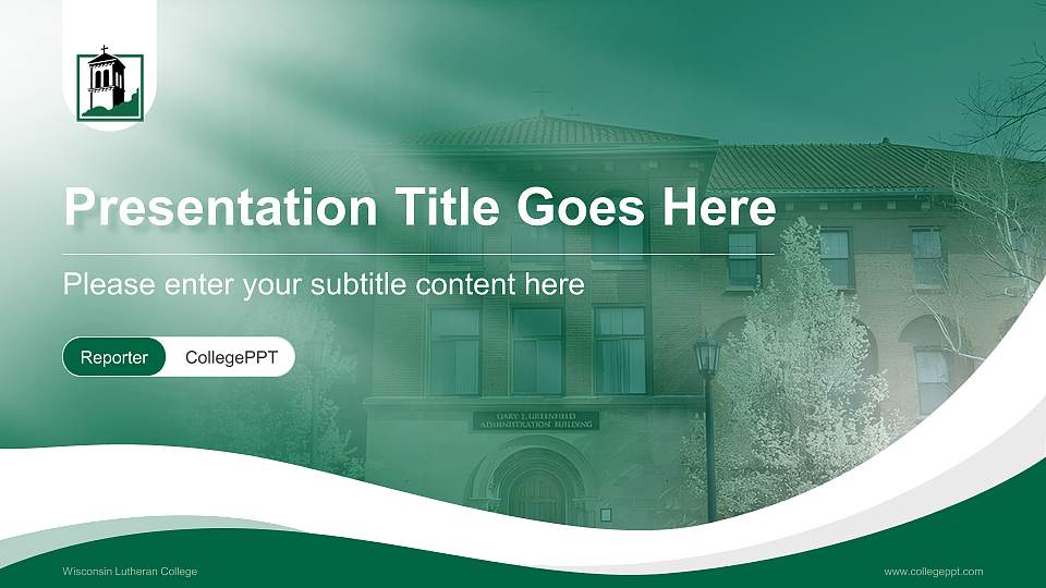 Wisconsin Lutheran College Lecture Sharing and Networking Event PPT Template16:9 ratio PPT effect preview image