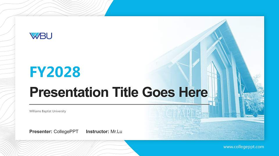 Williams Baptist University Academic Presentation/Research Findings Report PPT Template16:9 ratio PPT effect preview image