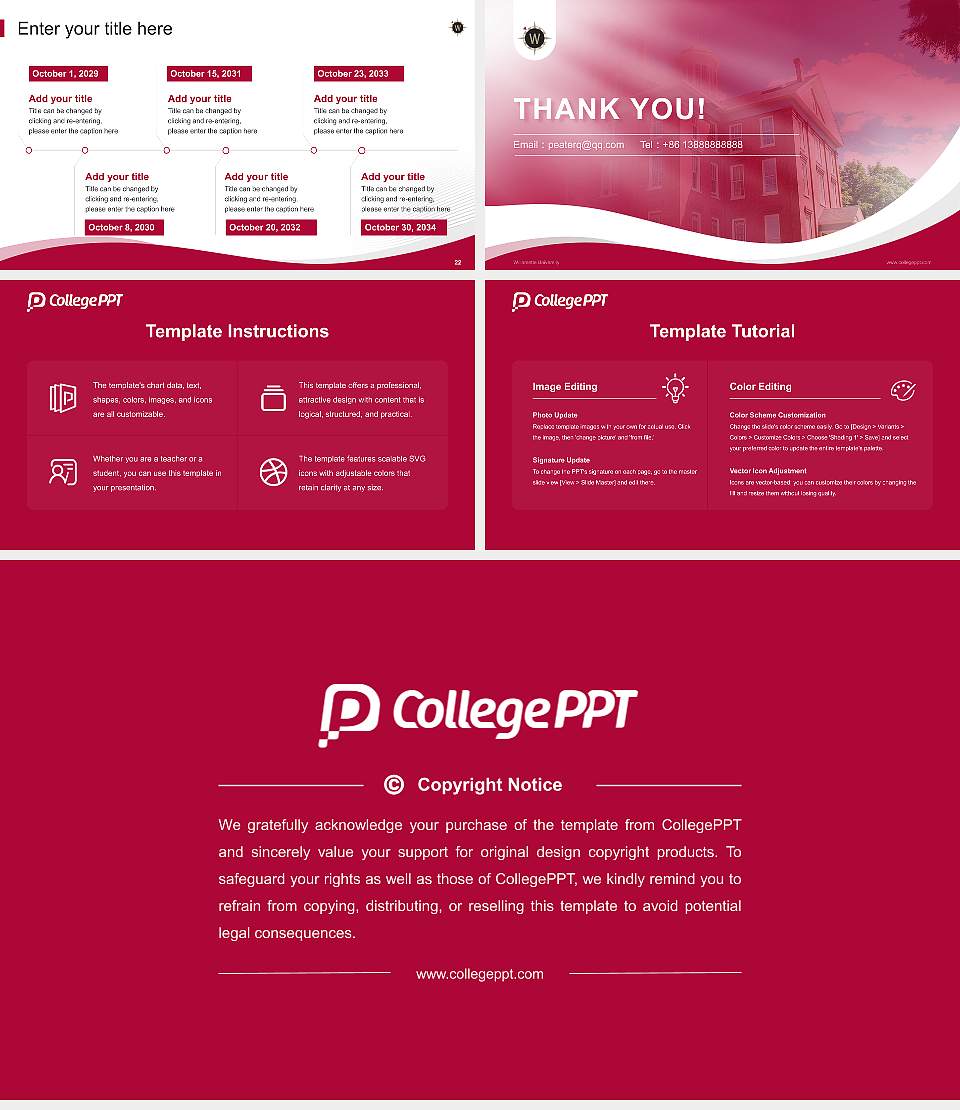 Willamette University Lecture Sharing and Networking Event PPT Template16:9 ratio PPT effect preview image4