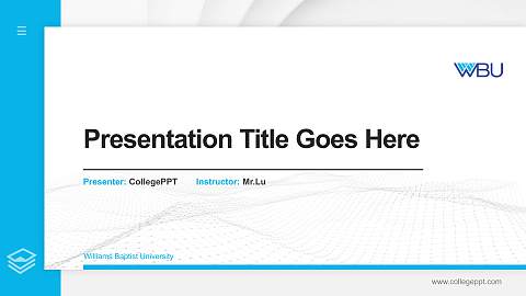 Williams Baptist University Thesis Proposal/Graduation Defense PPT Template