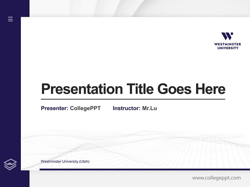 Westminster University (Utah) Thesis Proposal/Graduation Defense PPT Template4:3 ratio PPT effect preview image5