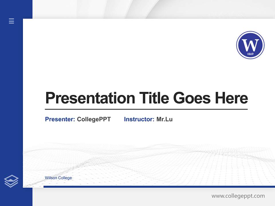 Wilson College Thesis Proposal/Graduation Defense PPT Template4:3 ratio PPT effect preview image5