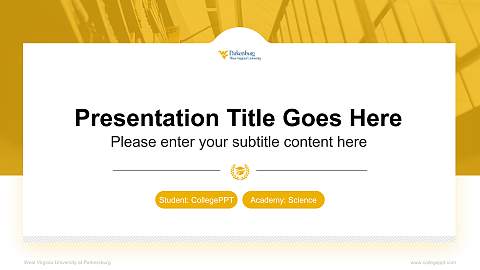 West Virginia University at Parkersburg National Scholarship Defense PPT Template