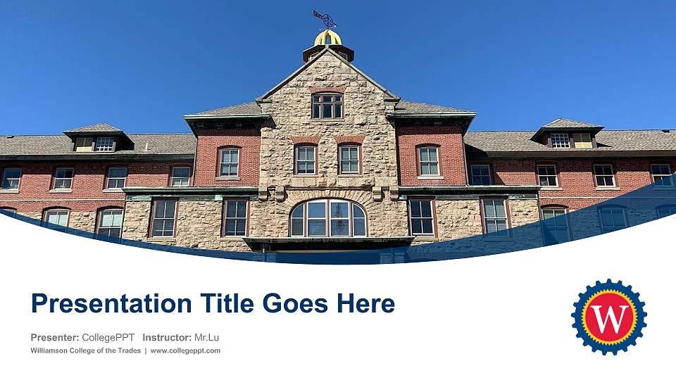 Williamson College of the Trades Course/Courseware Creation PPT Template16:9 ratio PPT effect preview image
