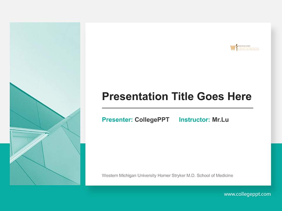 Western Michigan University Homer Stryker M.D. School of Medicine General Purpose PPT Template4:3 ratio PPT effect preview image6
