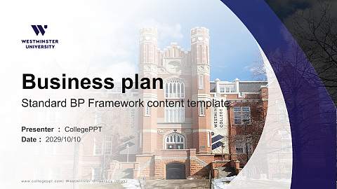 Westminster University (Utah) Competition/Entrepreneurship Contest PPT Template