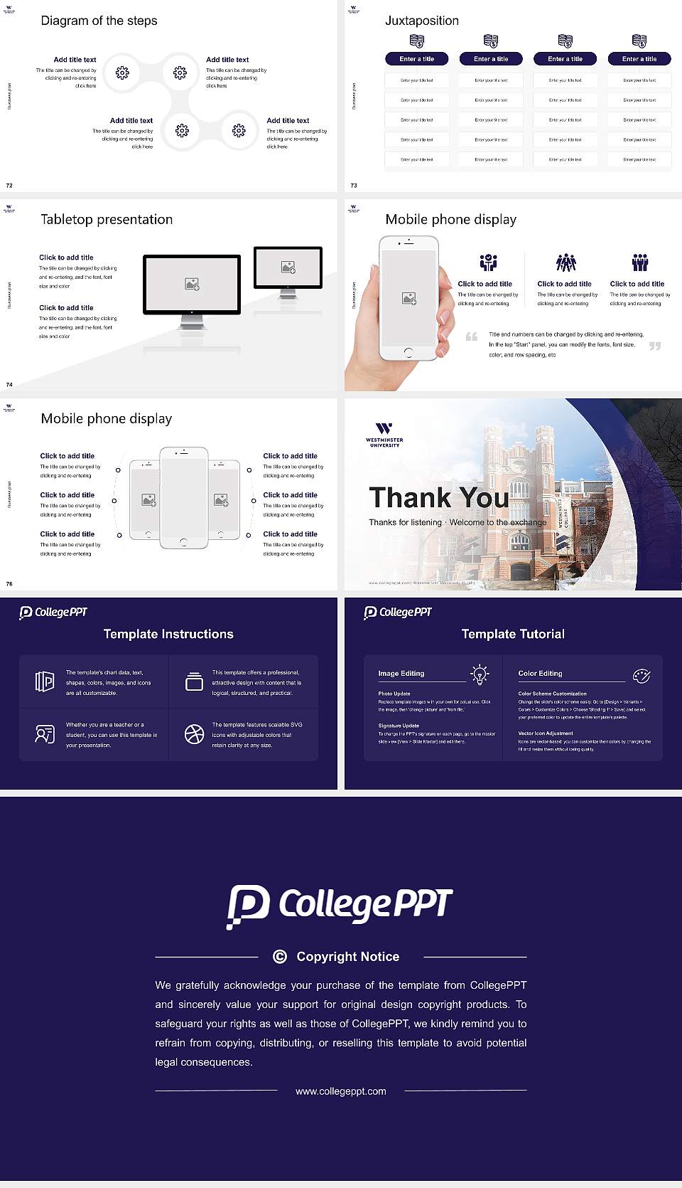 Westminster University (Utah) Competition/Entrepreneurship Contest PPT Template16:9 ratio PPT effect preview image9