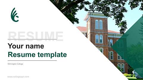 Wilmington College Resume PPT Template