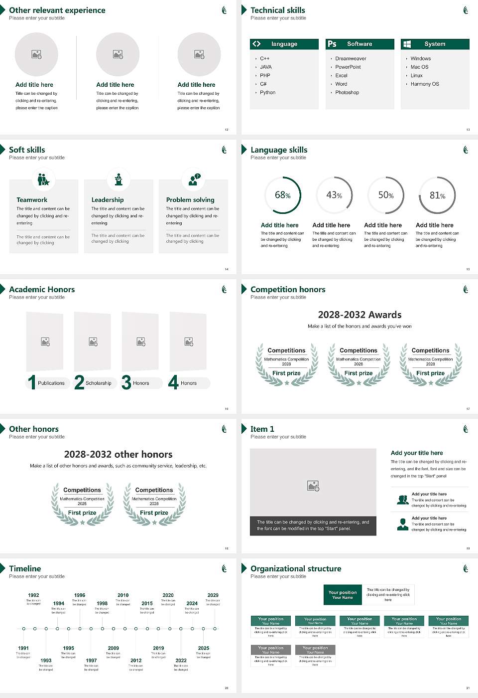 Wilmington College Resume PPT Template16:9 ratio PPT effect preview image3