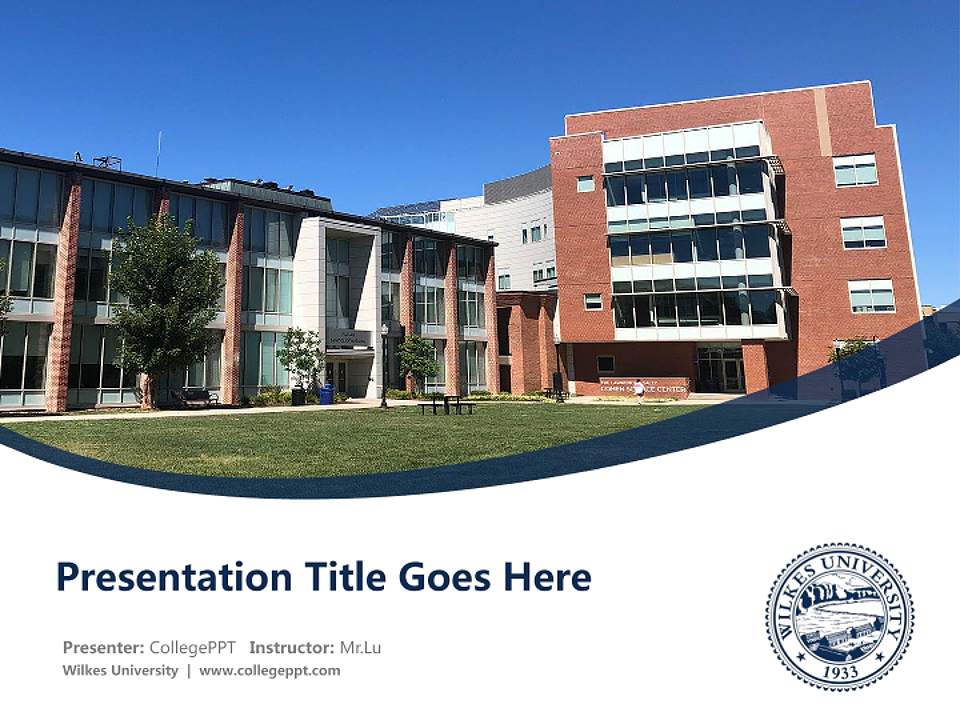 Wilkes University Course/Courseware Creation PPT Template4:3 ratio PPT effect preview image5