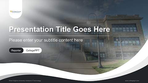 West Virginia University Institute of Technology Lecture Sharing and Networking Event PPT Template