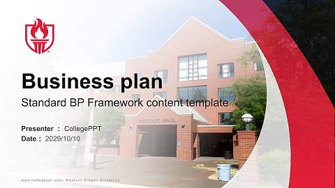 Western Oregon University Competition/Entrepreneurship Contest PPT Template