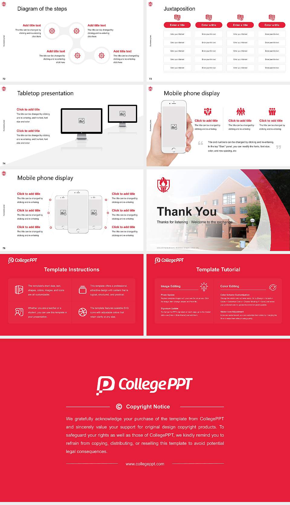 Western Oregon University Competition/Entrepreneurship Contest PPT Template16:9 ratio PPT effect preview image9