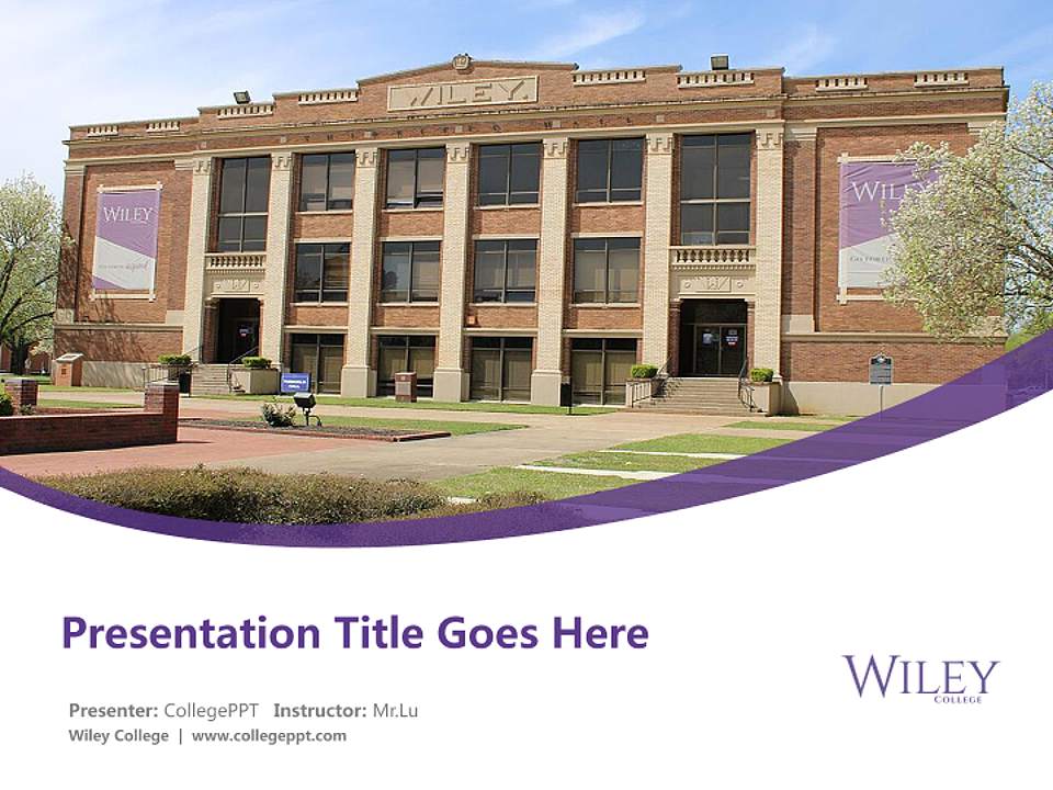 Wiley College Course/Courseware Creation PPT Template4:3 ratio PPT effect preview image5