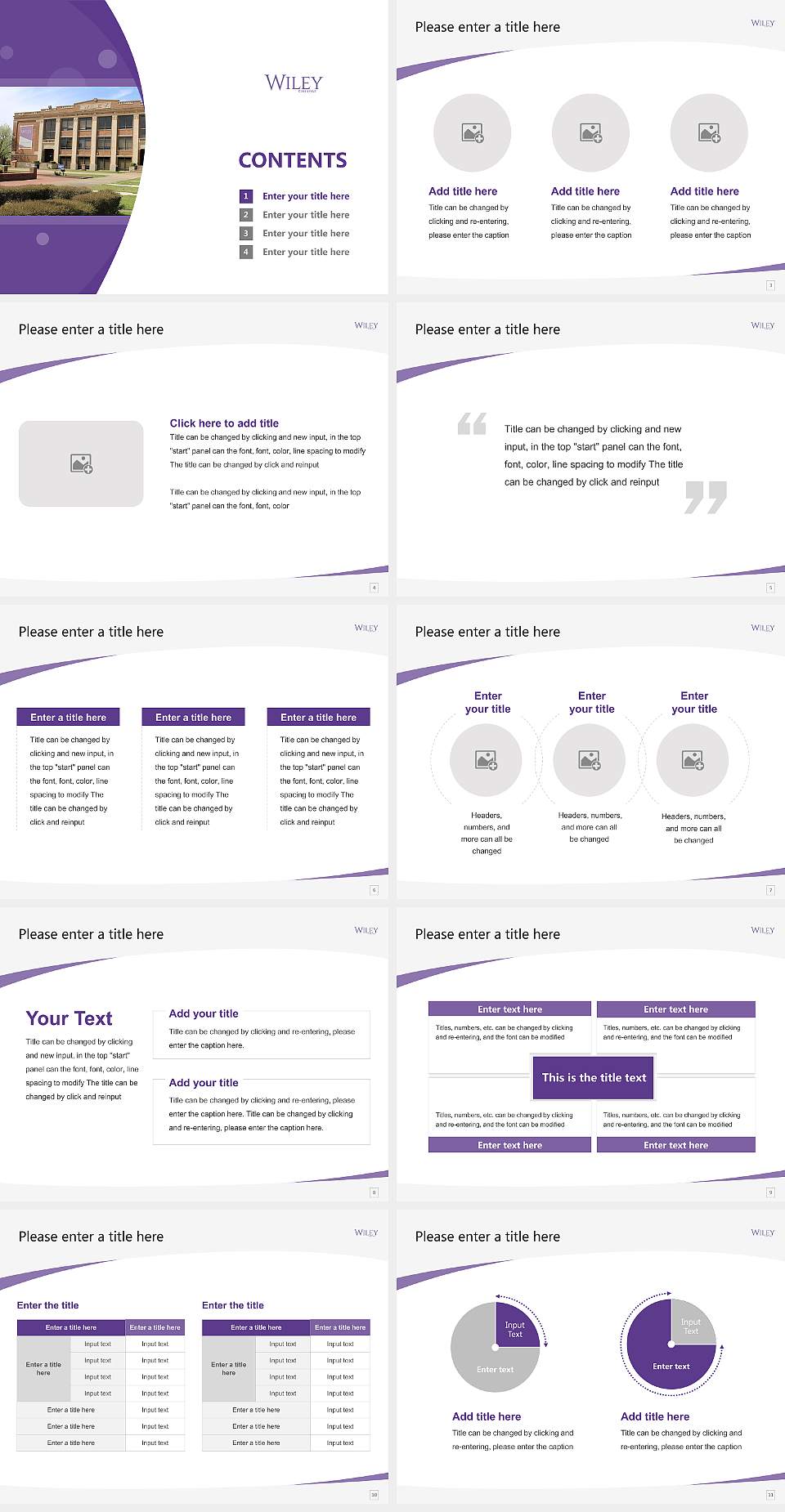 Wiley College Course/Courseware Creation PPT Template4:3 ratio PPT effect preview image2