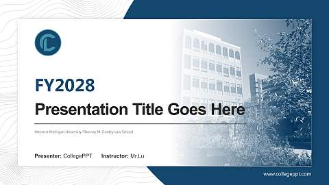 Western Michigan University-Thomas M. Cooley Law School Academic Presentation/Research Findings Report PPT Template