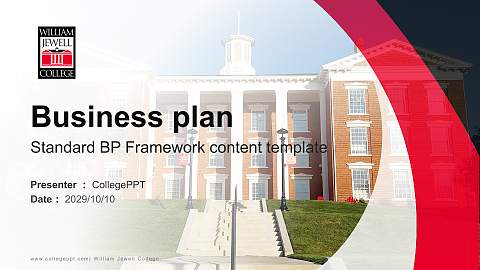 William Jewell College Competition/Entrepreneurship Contest PPT Template