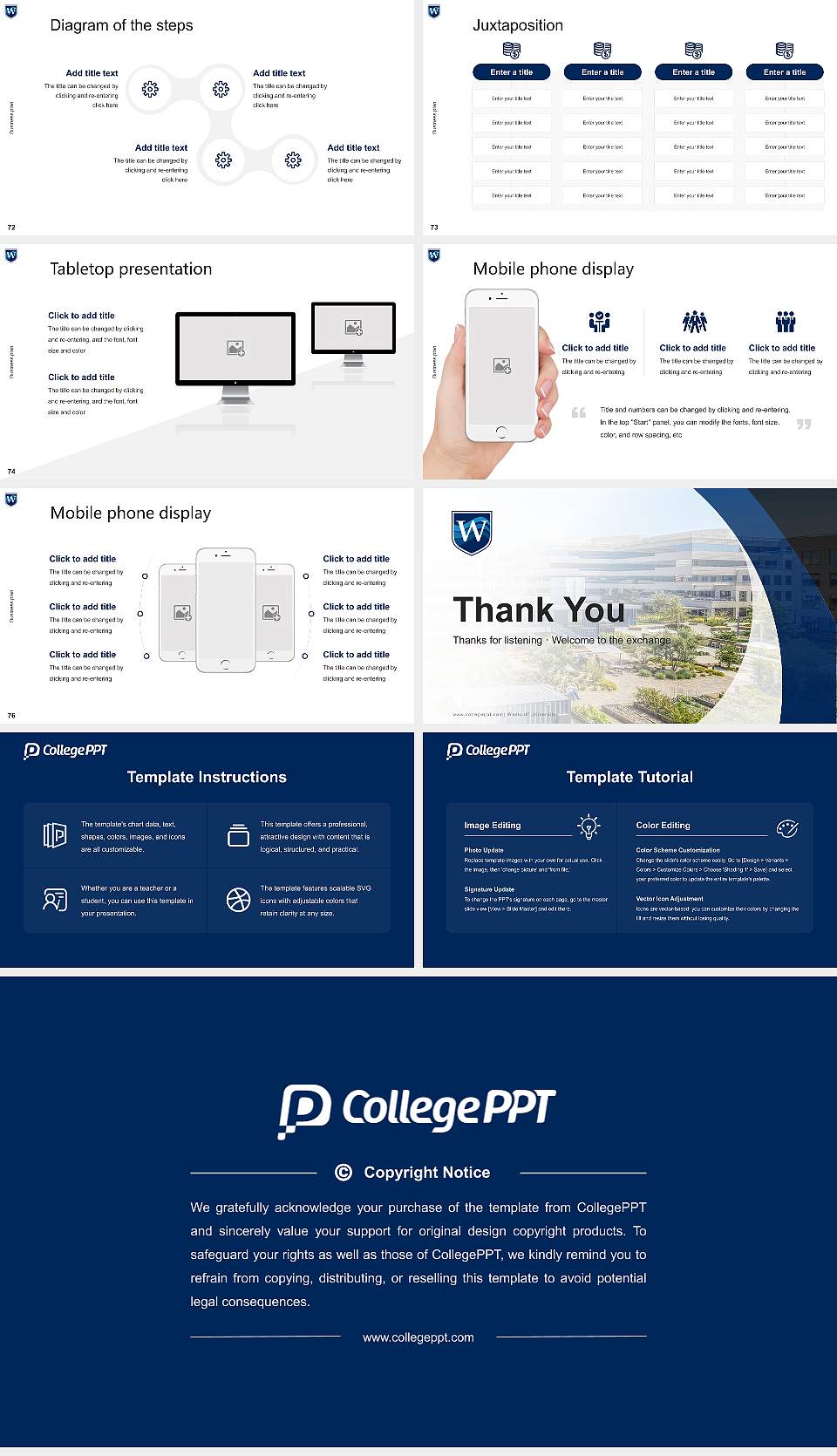 Westcliff University Competition/Entrepreneurship Contest PPT Template16:9 ratio PPT effect preview image9