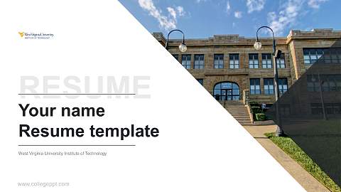 West Virginia University Institute of Technology Resume PPT Template