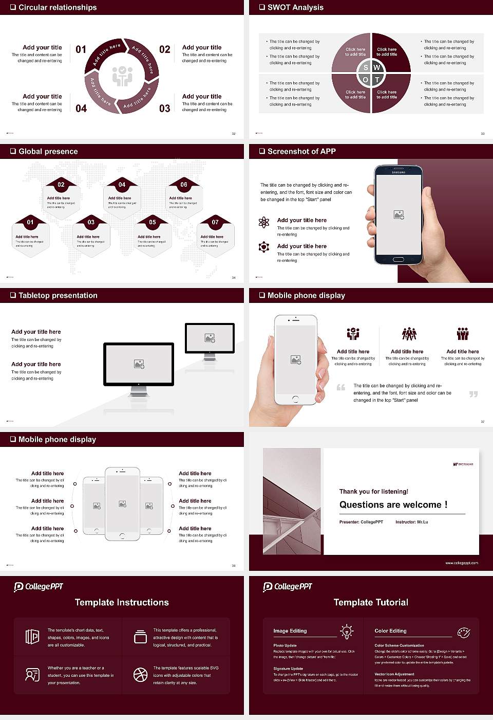 West Texas a & M University General Purpose PPT Template16:9 ratio PPT effect preview image5