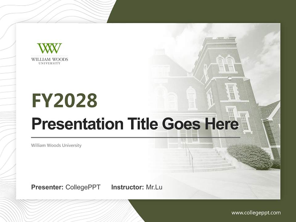 William Woods University Academic Presentation/Research Findings Report PPT Template4:3 ratio PPT effect preview image5