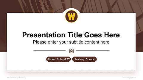 Western Michigan University National Scholarship Defense PPT Template
