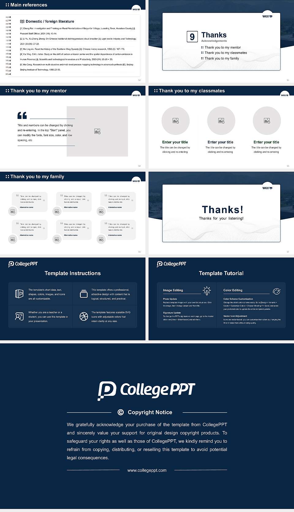 Western Governors University Graduation Thesis Defense PPT Template16:9 ratio PPT effect preview image7