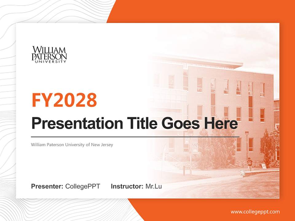 William Paterson University of New Jersey Academic Presentation/Research Findings Report PPT Template4:3 ratio PPT effect preview image5