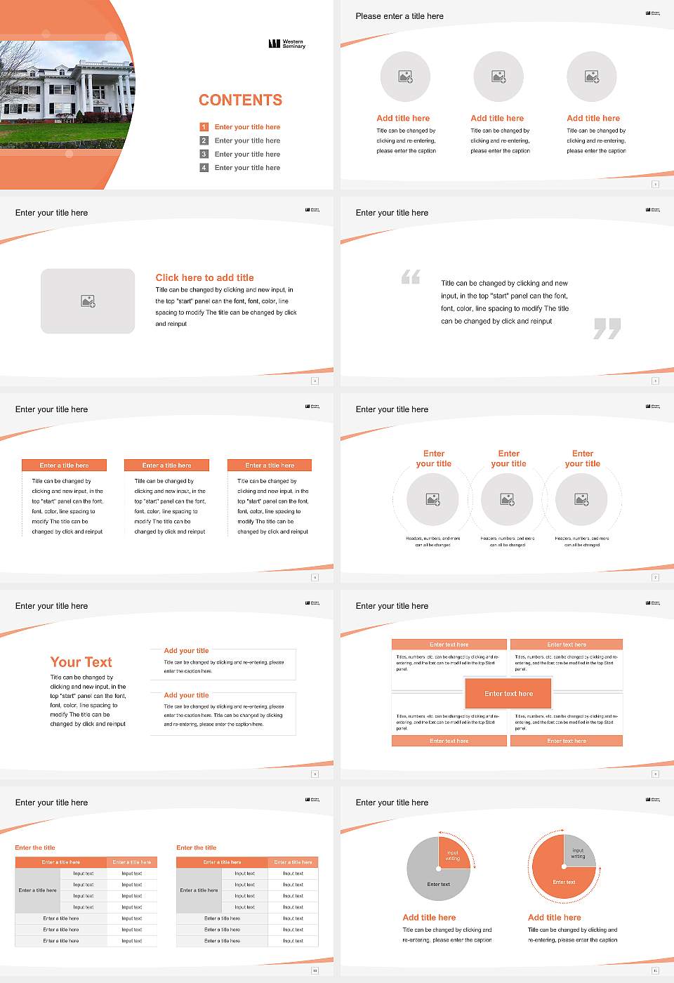Western Seminary Course/Courseware Creation PPT Template16:9 ratio PPT effect preview image2