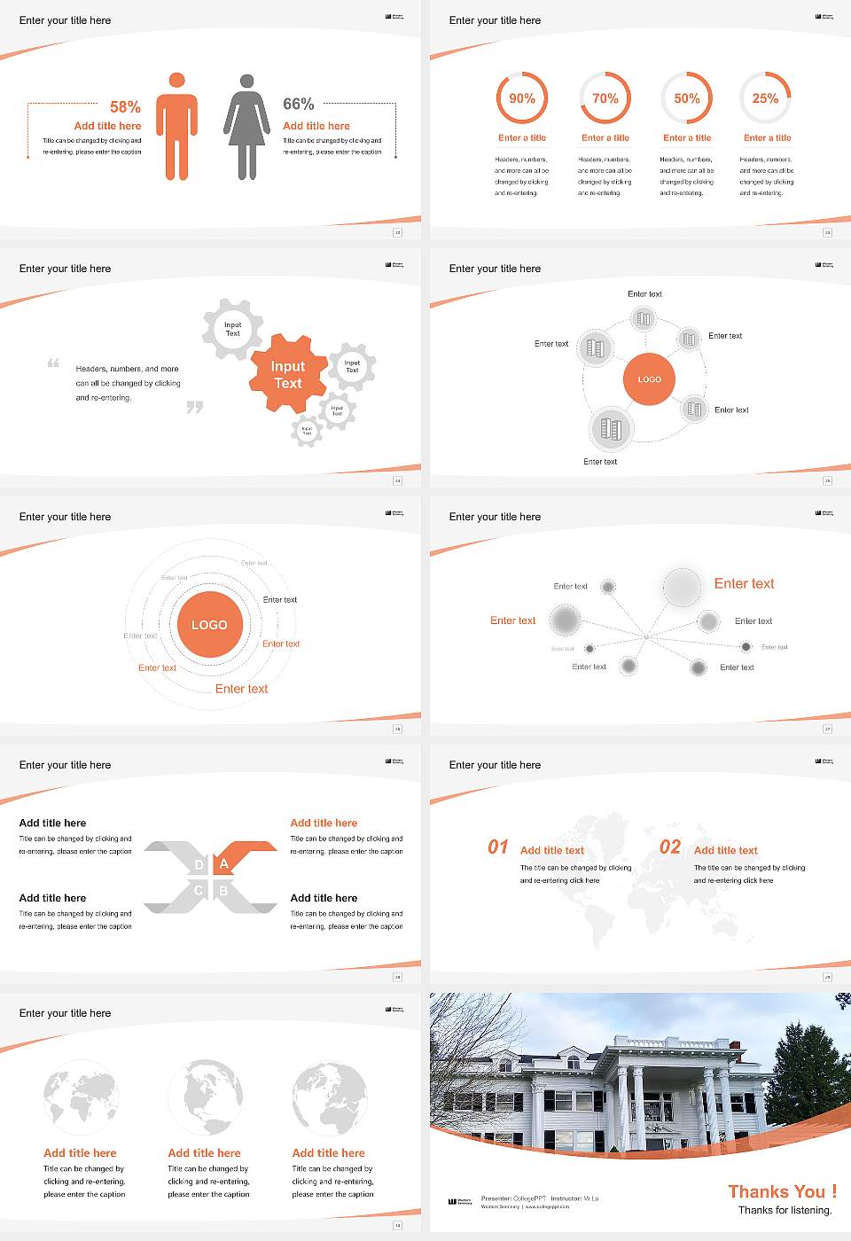Western Seminary Course/Courseware Creation PPT Template16:9 ratio PPT effect preview image4