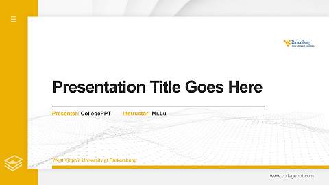 West Virginia University at Parkersburg Thesis Proposal/Graduation Defense PPT Template