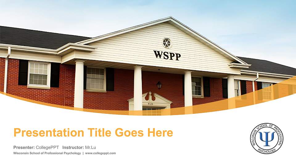Wisconsin School of Professional Psychology Course/Courseware Creation PPT Template16:9 ratio PPT effect preview image